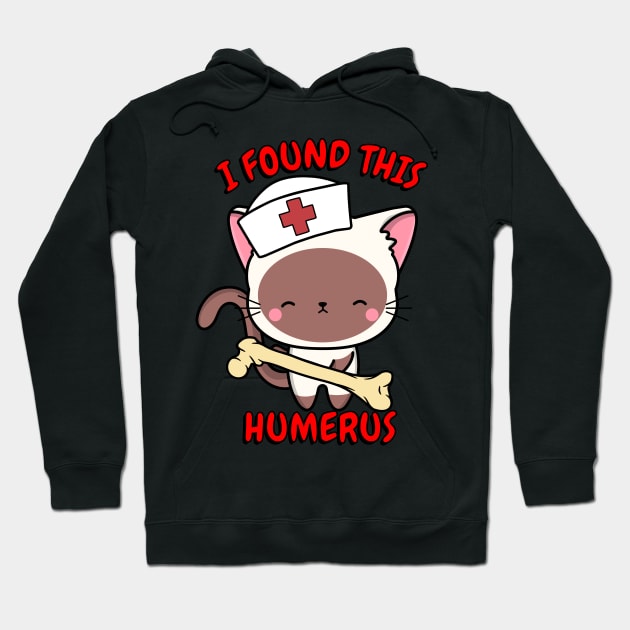 Funny white Cat tells a lame joke Hoodie by Pet Station